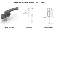 Poignée de fenêtre moderne robuste pour portes et fenêtres à battants en PVC, fourche en acier inoxydable, levier en alliage d'aluminium, approvisionnement en gros OEM