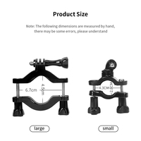Hongdak support de poignée de moto, grand Clip de montage pour Go Pro 11 10 9 8 adaptateur de téléphone, accessoire de caméra d'action