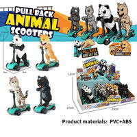 Mini jouet de décoration de table trottinette en plastique pour animaux cadeau