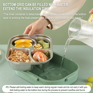 Boîte à bento pour employés de bureau Offre Spéciale Boîte à <span class=keywords><strong>lunch</strong></span> en métal <span class=keywords><strong>thermos</strong></span> personnalisée Boîte de rangement des aliments portable multivolume - Product Image 5