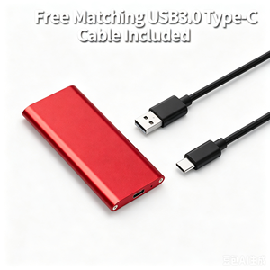 SSD พกพา USB3.0 Type-C ตัวเรือนโลหะผสมสังกะสี ฮาร์ดดิสก์ภายนอกแบบพกพา ขนาดเล็กกะทัดรัด ใช้งานร่วมกับแล็ปท็อปและพีซี - Product Image 2