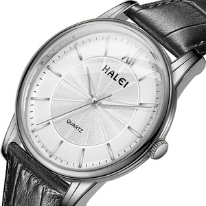 Envío Directo HALEI Nuevo Reloj de Cuarzo Original para Hombre con Correa de Cuero Genuino, Resistente al Agua 3BAR, Movimiento Japonés, Venta al Por Mayor - Product Image 6