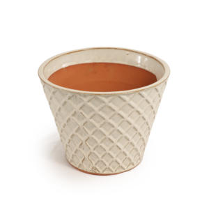 Pot de fleurs en céramique inspiré, avec trou de drainage respirant, pour balcon et patio - Product Image 3