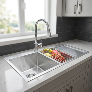 Évier de cuisine artisanal à cuve unique en acier inoxydable SUS 304 de haute qualité, prix avantageux, vente chaude, fabriqué au Vietnam - Product Image 3