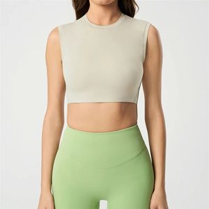 Top Deportivo Corto de Yoga con Cuello Redondo para <span class=keywords><strong>Mujer</strong></span>, Sensación Ligera y Transpirable, Sin Mangas, para Pilates y Fitness - Product Image 6