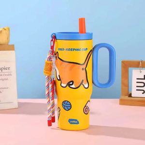 Stainless Steel <b>Double</b> <b>Wall</b> Vacuum Insulation Straw Sports Water Cup Custom LOGO Printing Size - Product Image 2