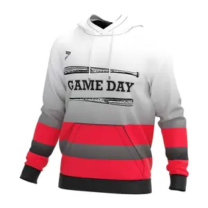 Di alta qualità Oem con cappuccio Unisex moda Running sport felpe con cappuccio Pullover stampa personalizzata felpa con cappuccio in bianco sublimazione maglione da Baseball