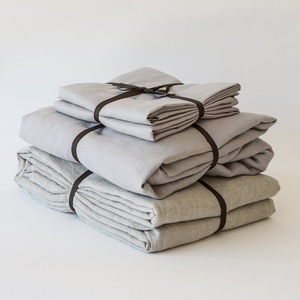 Pure Linen Summer Cover Natural Bamboo Cloth Linen <b>Flat</b> Sheet Pillowcase <b>Flat</b> Sheet Set Linen Bedding Set for Home Hotel - Product Image 2