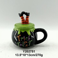Tasse à café en céramique style amusant, pour décoration d'halloween, 6 pièces