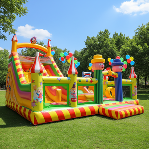 Château gonflable <span class=keywords><strong>de</strong></span> cirque en PVC robuste <span class=keywords><strong>de</strong></span> 0,45 à 0,9 m, château gonflable commercial avec toboggan à <span class=keywords><strong>louer</strong></span> - Product Image 1