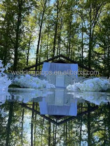 Trang Trí Sân Khấu Đám Cưới Sliver Runner <span class=keywords><strong>T</strong></span>ầng Lối Đi Gương Thảm - Product Image 3