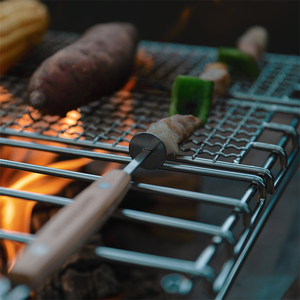 Spiedini per Barbecue griglia spiedini per Barbecue piatti strumenti bastoncini per Barbecue riutilizzabili escursionismo campeggio in <span class=keywords><strong>acciaio</strong></span> inossidabile Barbecue all'aperto estivo - Product Image 4