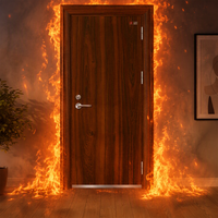 Portes coupe-feu en bois certifiées UL sur mesure, portes à battants simples ou doubles ou portes assemblées, portes coupe-feu pour hôtels et appartements