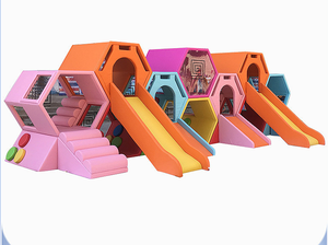 Regenbogen-Waben-Kletter- und Rutschkombination: Bienenstock-Tagesbetreuungs-Labyrinthspiel für den Innenbereich – Kinderspielset für Vorschule und Schule - Product Image 6