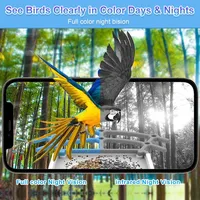 Caméra visuelle intelligente WiFi pour mangeoire à oiseaux avec panneaux solaires Produit de composants électroniques