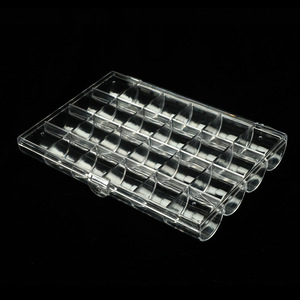 PS Plastic 24 Compartment Storage Box For Jewelry Coin Display Organizer Clear Transparent Organizing Tray - Product Image 2