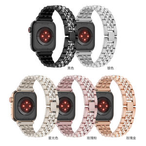 <span class=keywords><strong>Bracelet</strong></span> de montre en alliage de zinc avec diamant pour <span class=keywords><strong>Apple</strong></span> <span class=keywords><strong>Watch</strong></span> Series 10 9 8 7 6 5 4 Ultra - Product Image 1