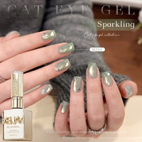 Vernis à ongles gel UV XEIJAYI vert scintillant effet œil de chat, norme européenne, sans TPO, OEM ODM, fournitures en gros pour la peinture des ongles