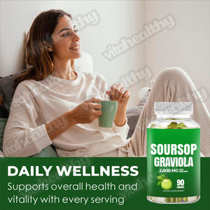 Vitahealthy OEM/ODMホットセールSoursopグラビオラ葉濃縮エキスビタミン<span class=keywords><strong>C</strong></span>が豊富100% 天然Soursopグラビオラグミ - Product Image 5