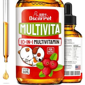 Multivitamínico Líquido para <span class=keywords><strong>Perros</strong></span> y Gatos 10 en 1, Vitaminas Líquidas <span class=keywords><strong>Complejo</strong></span> <span class=keywords><strong>B</strong></span>, C, D3, Digestión, Micción, Cadera y Articulaciones, Piel y Pelaje - Product Image 1