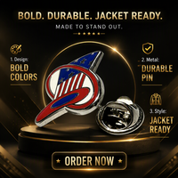 Épinglette en émail et badge de revers créatif avec motif drapeau américain et note de musique