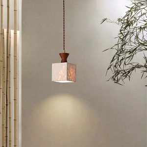 Lámpara Colgante Japonesa Wabi Sabi, Lámpara de Techo Vintage Amarilla, Lámpara Colgante para Dormitorio, Lámpara de Noche - Product Image 3