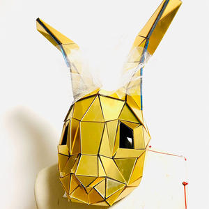 Masque <span class=keywords><strong>de</strong></span> lapin miroir, <span class=keywords><strong>casque</strong></span> discothèque, masque <span class=keywords><strong>de</strong></span> lapin miroir pour cosplay, performance, tenue - Product Image 4