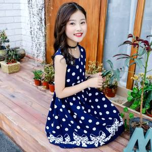 Vestidos de Niña al Estilo Coreano con Puntos Blancos, Vestido Largo de Princesa, Compras en Línea, Proveedor de China - Product Image 3