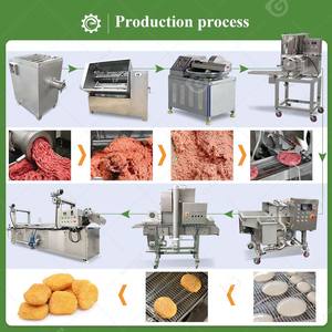 Ligne de production Nagget 1000KG Chicken Nugget Patty Machine automatique de roulement de moteur - Product Image 3