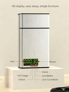 スマートタイムロックボックスタバコ用時間制御装置20個タバコケースUSB充電式金属シガーボックス禁煙を支援 - Product Image 3