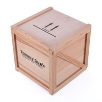 Boîte en bois avec couvercle coulissant, boîte de rangement en contreplaqué de pin, gravure laser personnalisée pour emballage cadeau