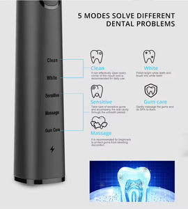 Cepillo de Dientes Eléctrico Sónico Recargable de Venta Directa de Fábrica, Limpieza Profunda, Resistente al Agua IPX7, Cerdas Suaves, 5 Modos de Personalización - Product Image 5