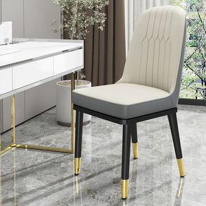 Chaise de <span class=keywords><strong>salle</strong></span> à manger moderne en métal et cuir, <span class=keywords><strong>prix</strong></span> direct usine, dossier confortable, mobilier pour hôtel et restaurant - Product Image 1
