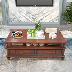 طاولة قهوة خشبية فاخرة على الطراز الأمريكي من روي فو شيانغ لغرفة المعيشة والمكتب المنزلي والفنادق P452 - Product Image 2