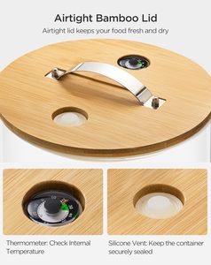 กล่องเก็บอาหารแห้งขนาดใหญ่ 5 ลิตร 7 ลิตร 10 ลิตร ทำจากแก้วสำหรับใส่ข้าว - Product Image 4