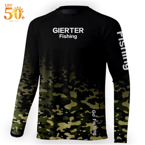T- Shirt da pesca all'aperto asciuga rapidamente camicie da pesca manica lunga protezione UV stampa digitale traspirante <span class=keywords><strong>uomo</strong></span> camicia da pesca - Product Image 1