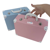 Boîte de valise carrée en carton écologique réutilisable et imperméable avec laminage mat pour l'emballage de vêtements, de produits de soin de la peau et de cadeaux