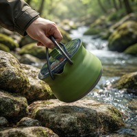 Bouilloire pliable en silicone de qualité alimentaire pour l'extérieur