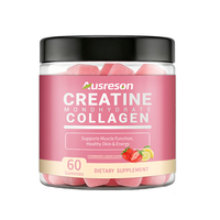 Gummies de créatine monohydrate et collagène OEM 500g pour la santé de la peau et des articulations, suppléments de biotine sans sucre, gummies de créatine et collagène pour femmes