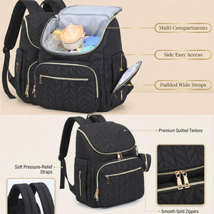 Bunnyfly Große Kapazität Mama-Tasche Rucksack Stilvolle <span class=keywords><strong>Baby</strong></span>-Wickeltasche Reise-Wickelrucksack Babytaschen mit Isoliertaschen - Product Image 2