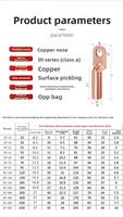 Cosse de câble à compression bimétallique cuivre-aluminium DTL-30 600V étamée pour transformateur, appareillage électrique, alimentation en vrac