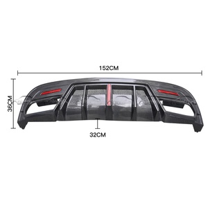 Carbon Fiber Rear Bumper Lip Sword Fins Spoiler Winglet <b>Diffuser</b> for Mercedes Benz GLA Class X156 GLA45 AMG 2013-2019 - Product Image 1