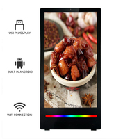 Affiche numérique portable pliable imperméable pour extérieur, alimentée par batterie, 32, 43, 55 pouces