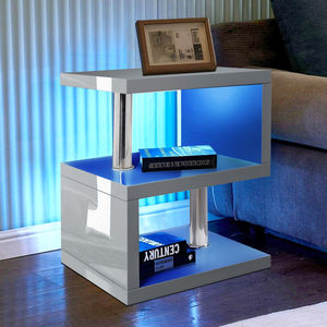 End <strong>Table</strong> with Charging Station <strong>Side</strong> <strong>Tables</strong> for Small Spaces USB Ports and Outlets Bedside Nightstand Sofa Couch <strong>Slim</strong> Shelf - Product Image 2