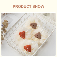 Vente en gros : Petite fleur de bain en forme de champignon, mignonne, douce pour la peau, super douce, mousse longue durée, qui ne se détache pas, outil de massage dorsal mignon