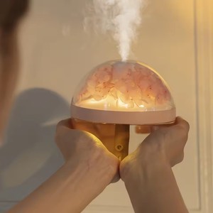 270ML Air Humidifier USB Rechargeable 800mAh Home Hydration Humidifier Colour <b>LED</b> <b>Light</b> Mist Maker Flower Humidificador - Product Image 5
