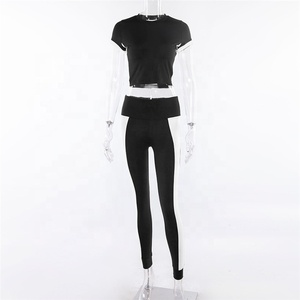 2 pc. + Leggings Yoga tank tops, sportswear Jogging black and white, yoga set - Product Image 5
