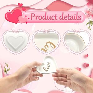 Custom Logo Heart <b>Ring</b> Dish, <b>Ceramic</b> Jewelry Holder Tray, Gift - Product Image 5