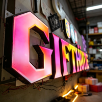 Lettres lumineuses RGB, signalétique en métal pour affichage intérieur et extérieur