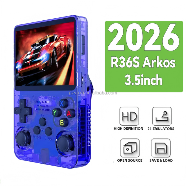 R36S Retro Handheld Game Console Classic Gaming Device 3.5 IPS Screen Downloadable 15000+ Games Wi-Fi Multi-language Support